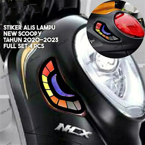 Stiker Sticker Variasi Lampu Sein New Scoopy Tahun 2020 2023 Lazada