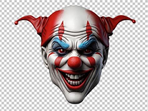 Premium Psd Psd Of A Scary Clown Face No Background