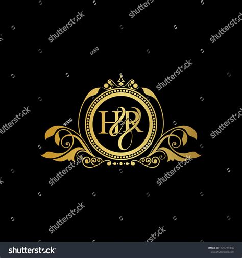 Initial Letter Hr Logo Luxury Vector Vetor Stock Livre De Direitos