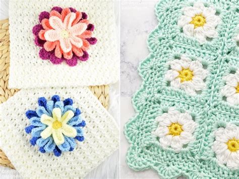 Gorgeous Flower Baby Blankets - Free Crochet Patterns