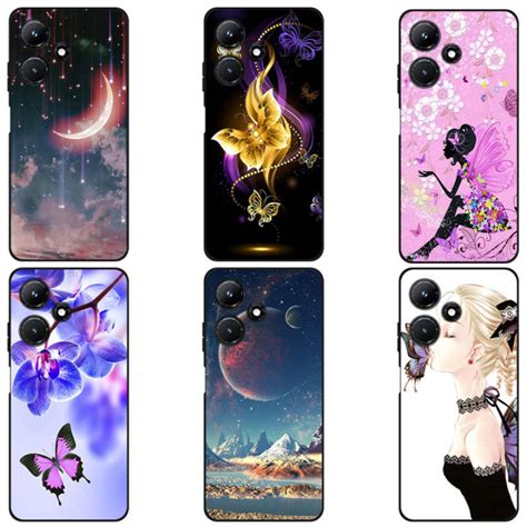 เคสโทรศพท Infinix 30 4G เคสนมใสโทรศพท TPU Infinix Hot 30 4G เคสหลงซลโคนลายการตน