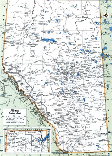 Free printable map alberta, Download Free printable map alberta png ...