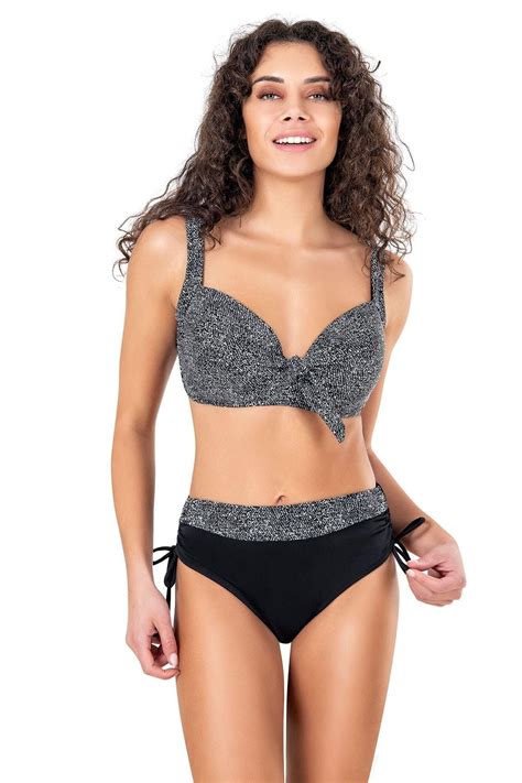 Endeep Kadın Büyük Beden Balenli Siyah Beyaz Desenli Bikini Takımı Fiyatı Yorumları Trendyol