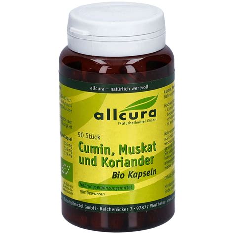 Allcura Cumin Muskat Und Koriander Bio Kapseln St Shop Apotheke