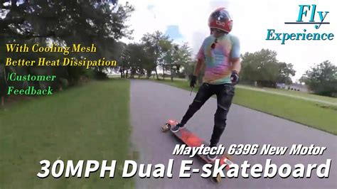 30mph Dual Drive Electric Skateboard Maytech New 6396 Motor With