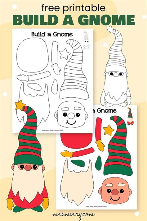 A Free Christmas Gnome Printable Template Mrs Merry Free Christmas