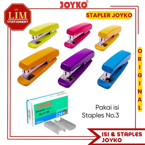 Jual Stapler Joyko Staples Besar Warna Isi Staples No 3 Pcs HD