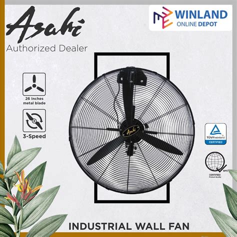 ASAHI By Winland 26inch Industrial Wall Fan Electric Fan WF 2601