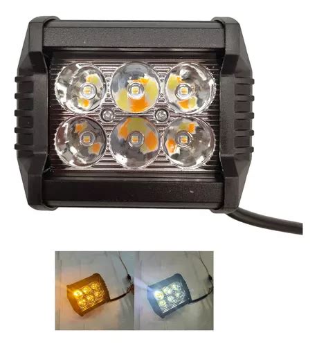 Faro Auxiliar Led Moto Luz Blanca Amarilla Lm C Estrobo Meses Sin