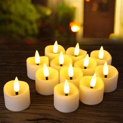 Amazon Yakpo 12 Pack LED Timer Tea Lights Battery Operated