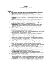 Psy Study Guide Doc Psy Study Guide For Exam Chapter