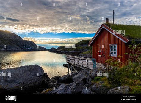 Sunrise In Nusfjord Village Norway Nusfjord Is One Of The Oldest And