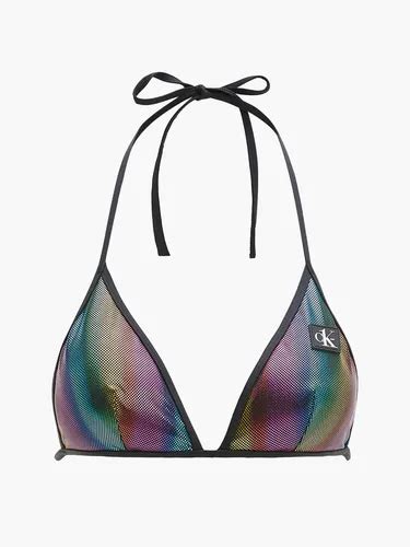 Parte De Arriba De Bikini De Triángulo Multicolor Pride Envío gratis