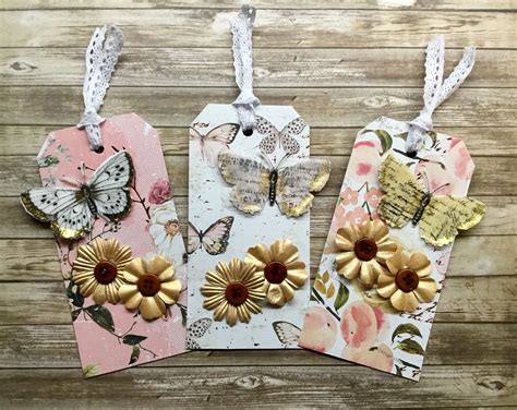 Handmade Tags Junk Journal Tags Gift Tags Ephemera Tags Etsy