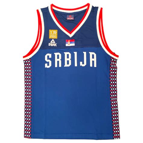 Male Jersey Serbian National Basketball Team Jokic Blue