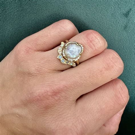 14k Gold Opal Wedding Band ONLY MOONSTONE RING SOLD Sirciam EBay