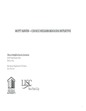 Fillable Online Lisc MOTT HAVEN CHOICE NEIGHBORHOODS INITIATIVE LISC