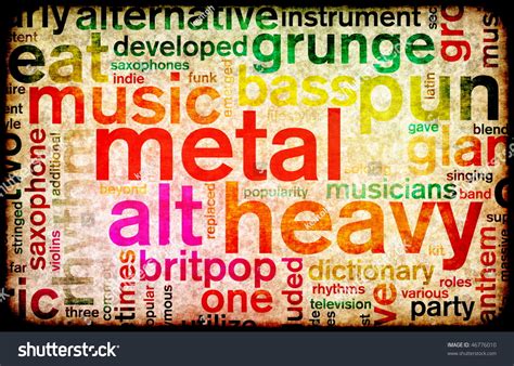 Heavy Metal Music Poster Art As A Background Stock Photo 46776010