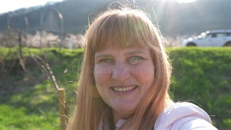 Slow Motion Spinning Happy Blonde Closeup In Sun Stock Video Video Of Sunbeam Attractive