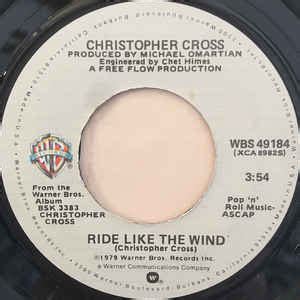 Christopher Cross – Ride Like The Wind (1980, Los Angeles Pressing ...