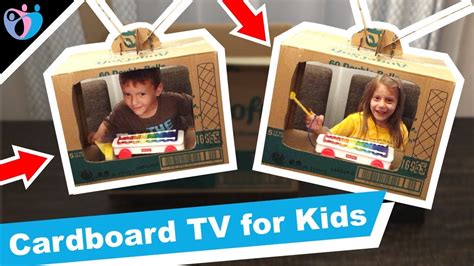 How To Make A Cardboard Tv Box Diy Project For Kids To Play Idea