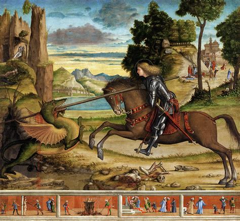 Saint George Killing The Dragon 1516 Painting By Vittore Carpaccio