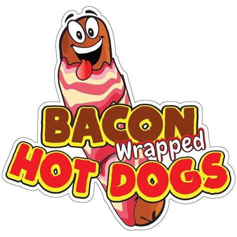 Signmission Bacon Wrapped Hot Dogs Concession Stand Food Truck Sticker ...