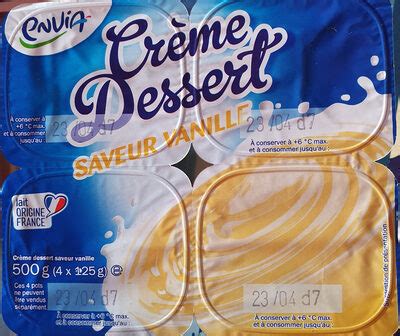 Crème dessert Saveur Vanille Envia 4 x 125 g