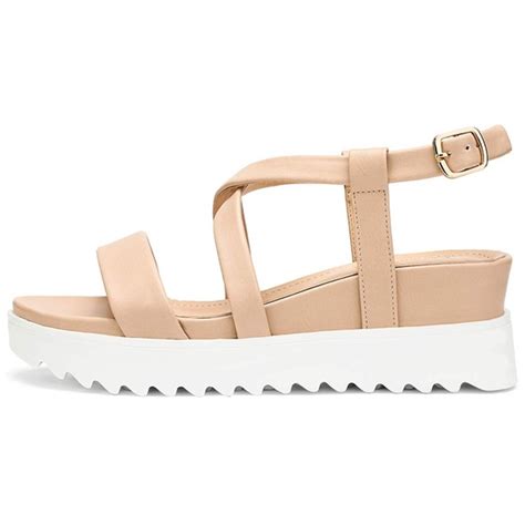 Shoes Open Toe Ankle Strap Platform Wedge Sandals Nude Poshmark