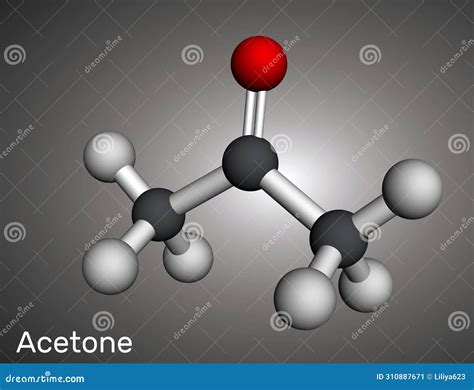 Mol Cula De Acetona Cetona Es Disolvente Org Nico Representaci N