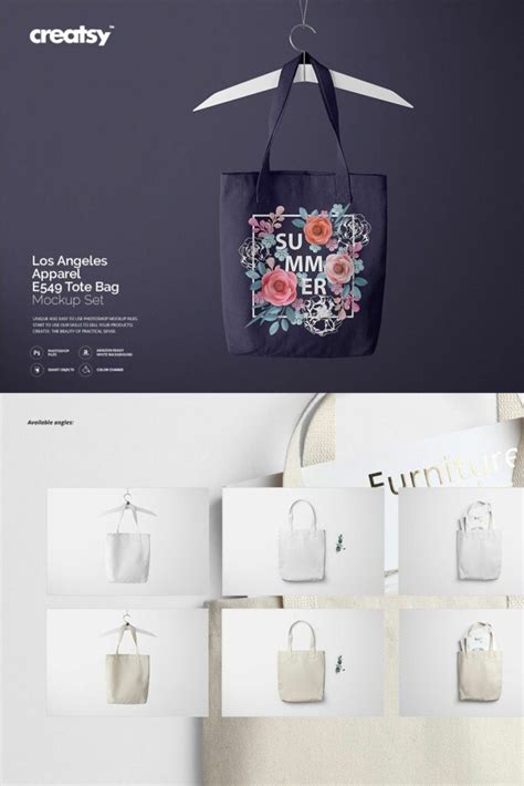 Los Angeles Apparel Tote Bag Mockup Masterbundles