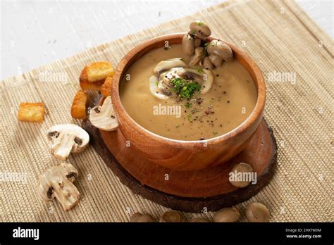 cream of mushroom soup Stock Photo - Alamy