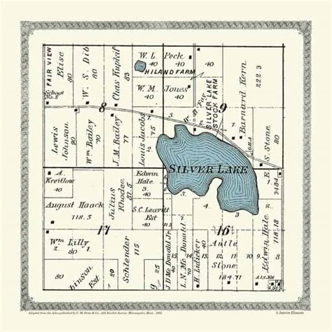 Plat Map-Silver Lake-1891 - Interior Elements