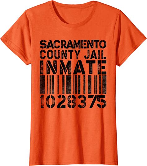 Sacramento County Jail Inmate Halloween Costume Prison T Shirt