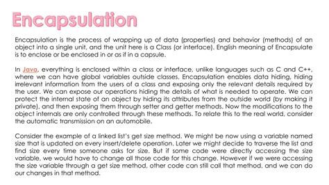 PPT - Encapsulation PowerPoint Presentation, free download - ID:10988801