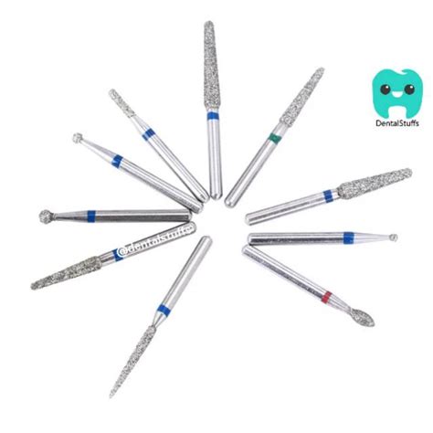 Jual Dental Diamond Bur Highspeed Cylinder Fissure Round Pear