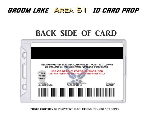 Groom Lake ID Card – Air Force – Custom with your Photo & Info – CAC ...