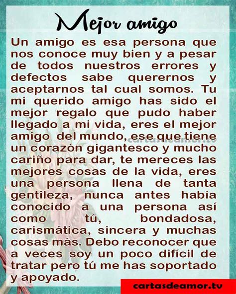 Cartas Para Tu Mejor Amigo Carta Para Mi Mejor Amiga Partes Estructura