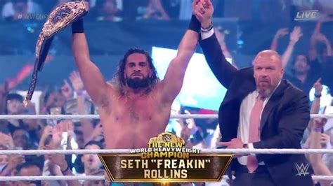 Seth Rollins Wins Wwe World Heavyweight Championship At Night Of