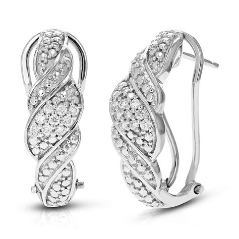 Vir Jewels 1 5 CTTW Lab Grown Diamond Hoop Earrings 925 Sterling Silver