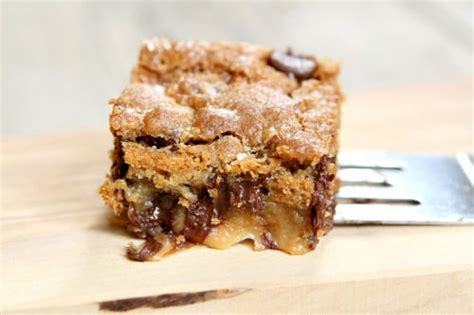 Gooey Salted Caramel Chocolate Chip Cookie Bars Recipe Girl