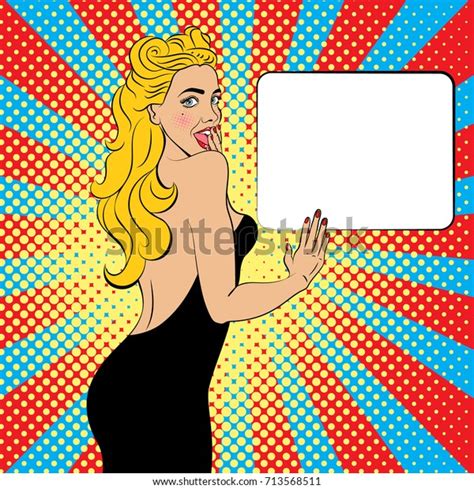 Sexy Surprised Blonde Pop Art Woman Stock Vector Royalty Free Shutterstock