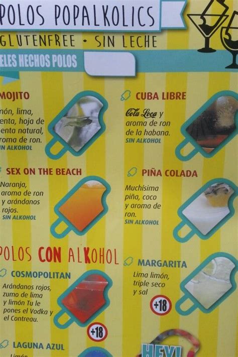 Popalcoliks polos paletas con y sin alcohol para acompañar dentro de tu