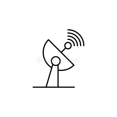 Satellite Satellite Dish Antenna Icon Element Of Satellite Thin Line