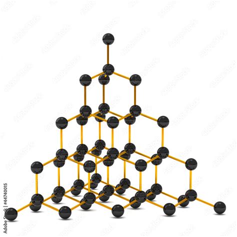 Diamond crystal structure model 3d Stock 일러스트레이션 | Adobe Stock