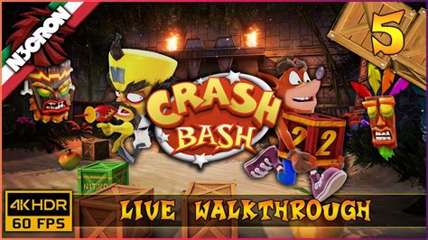 Crash Bash RetroArch Gameplay ITA 5 LIVE WALKTHROUGH 4K 60 FPS