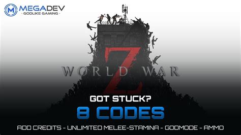 WORLD WAR Z Cheats Godmode Unlimited Ammo Add Credits Trainer