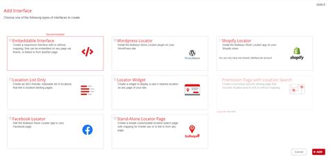 Create a Location List Interface - Bullseye locations Knowledge Base