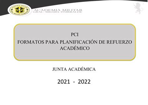 Formatos De Refuerzo Academico Docx