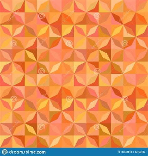 Orange Abstract Repeating Striped Tile Mosaic Pattern Background Stock